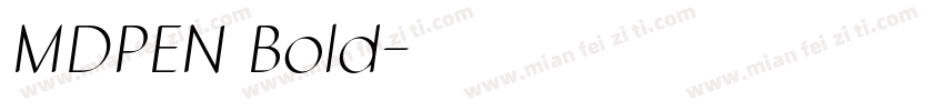 MDPEN Bold字体转换